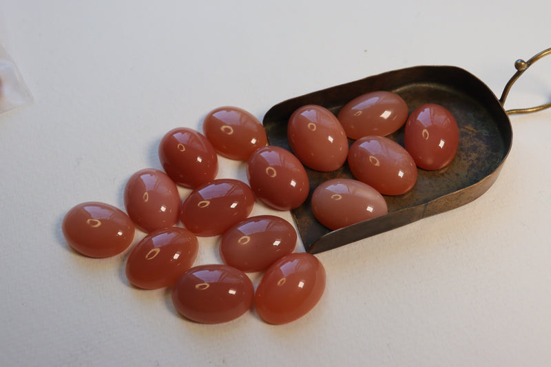 Peach moonstone Oval Cabochons