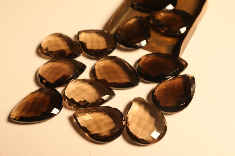 Faceted Smokey Quartz 28x20