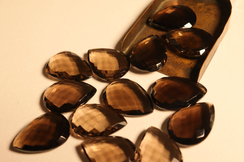 Faceted Smokey Quartz 28x20