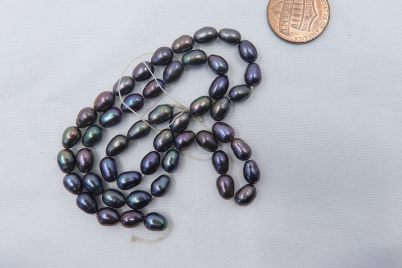 Dark Metallic Tones Freshwater Pearls