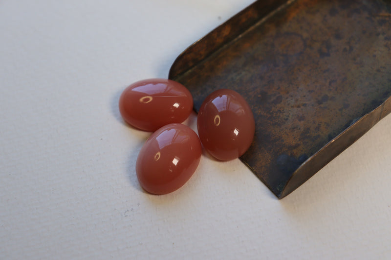 Peach moonstone Oval Cabochons