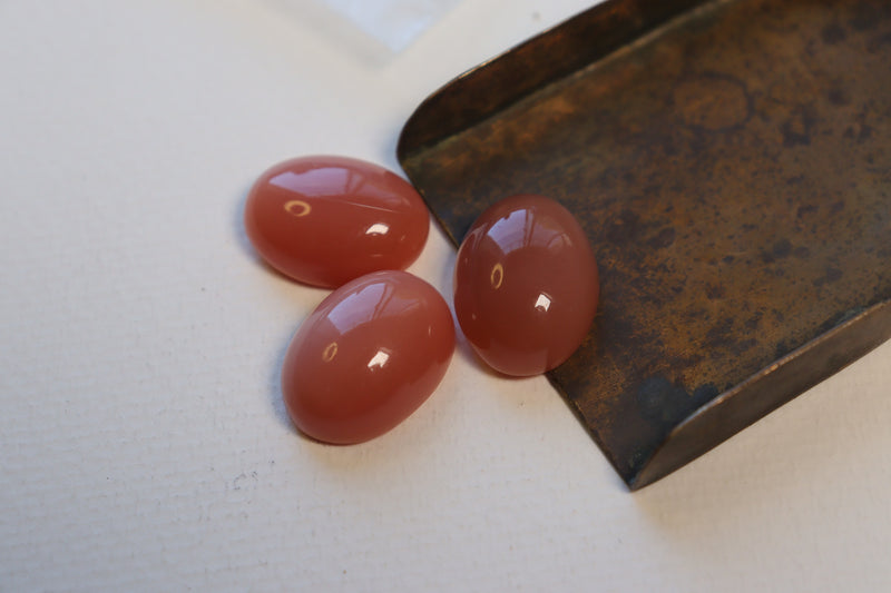 Peach moonstone Oval Cabochons
