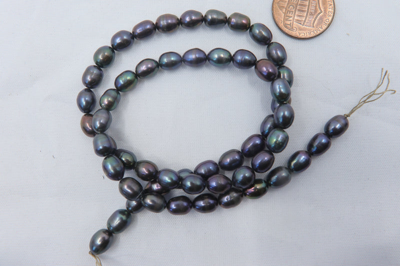 Dark Metallic Tones Freshwater Pearls