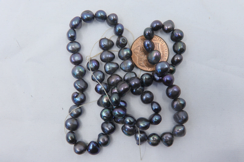 Dark Metallic Tones Freshwater Pearls