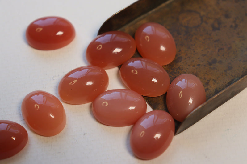 Peach moonstone Oval Cabochons