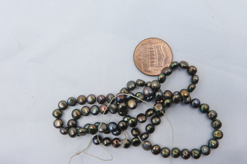 Dark Metallic Tones Freshwater Pearls