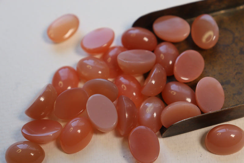 Peach moonstone Oval Cabochons