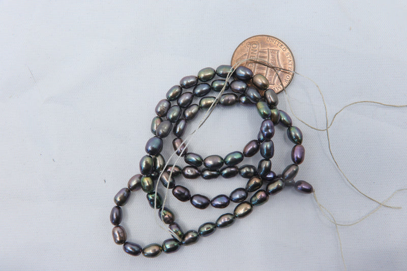 Dark Metallic Tones Freshwater Pearls