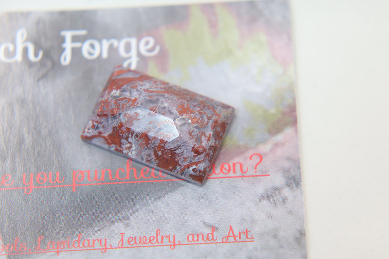 Rose Cut Blood Plume Cabochon