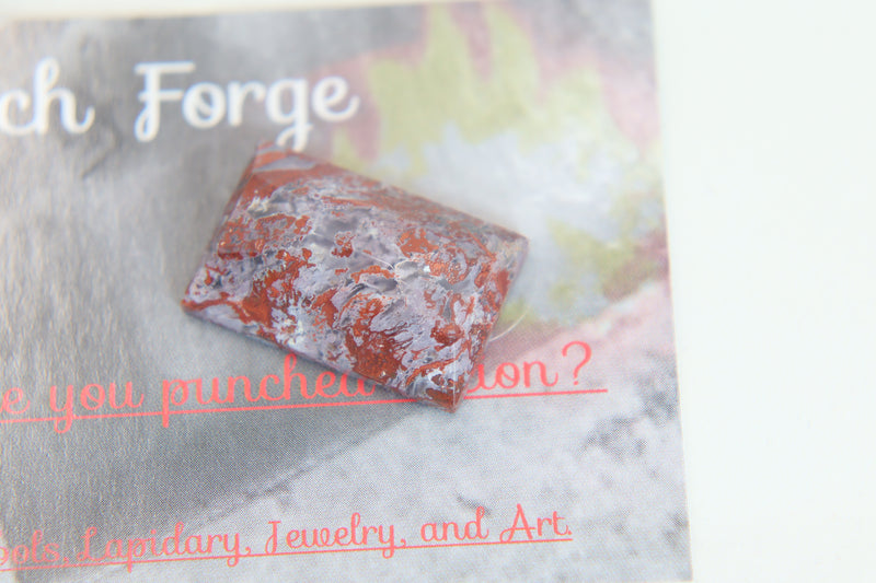 Rose Cut Blood Plume Cabochon