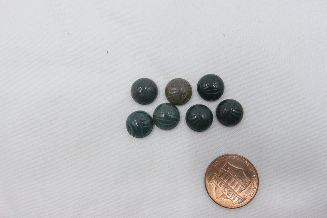 Vintage Round Scarabs  Cabochons