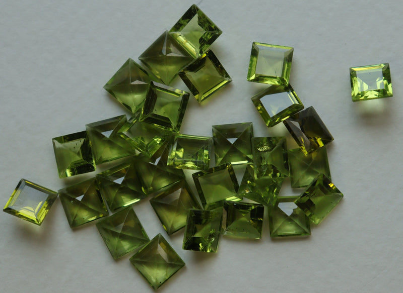 Faceted peridot