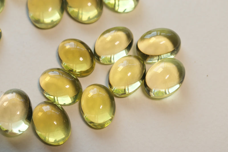 Lemon Quartz Oval Cabochons