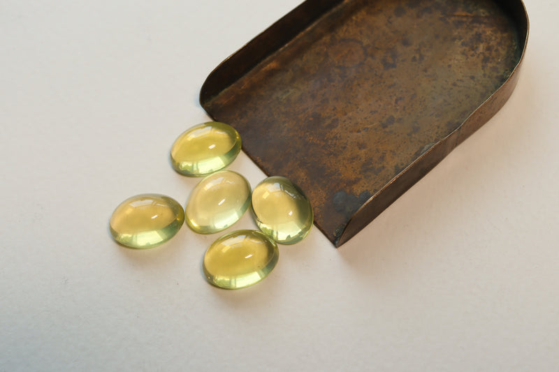 Lemon Quartz Oval Cabochons