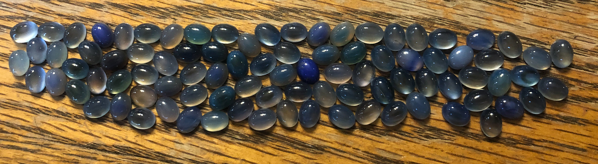 Calcédoine Cabochons 8x6 ovale (Bleus)