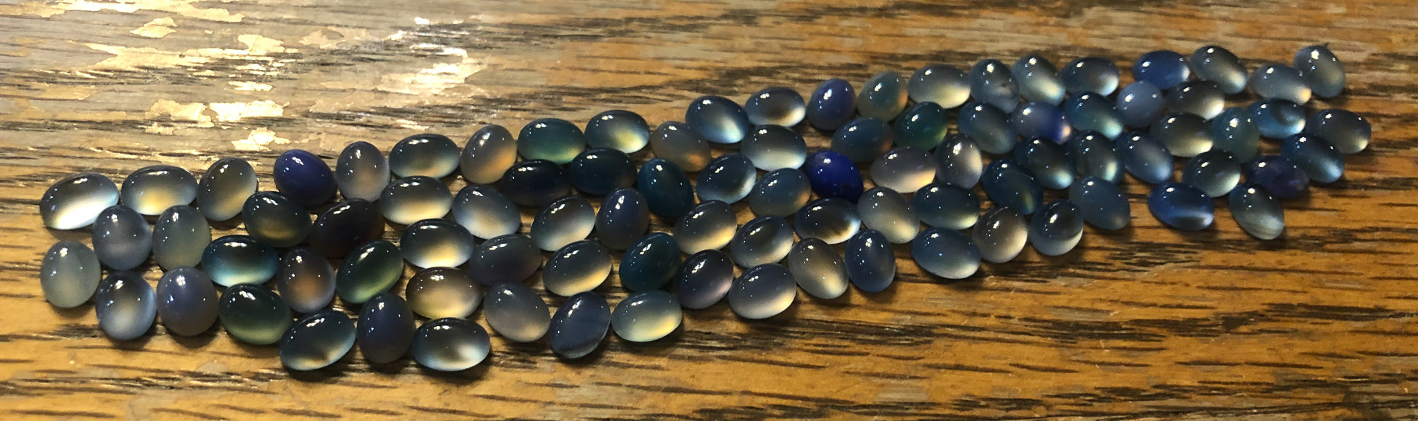 Calcédoine Cabochons 8x6 ovale (Bleus)