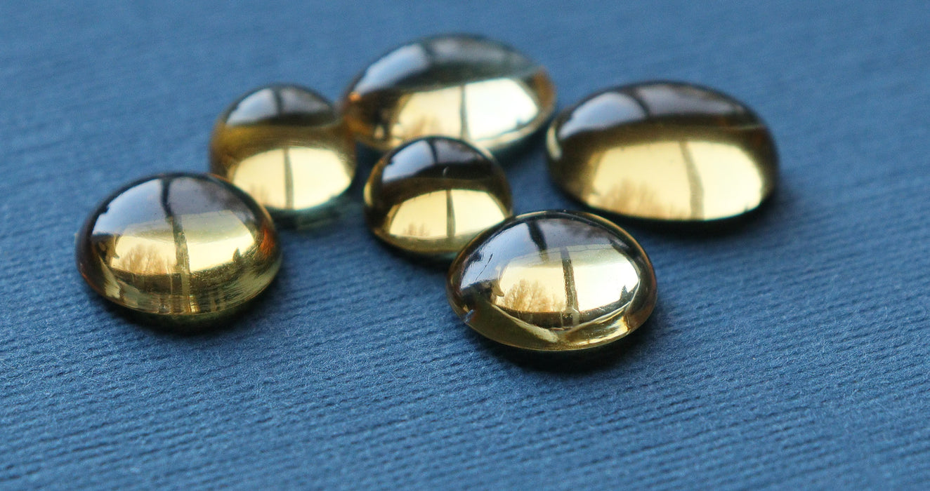 Citrine cabochons 14x10 oval