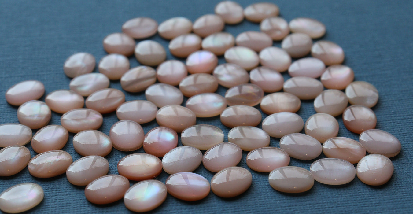 Pink Mother of Pearl Cabochon 10x8