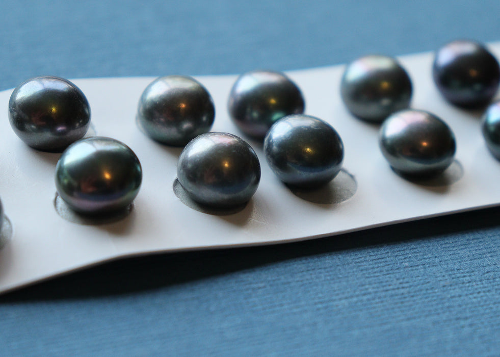 Perles bouton percées simples 10-11mm