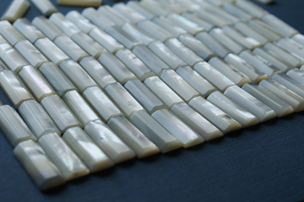 Beveled Mother of Pearl Cabochons