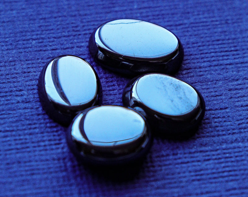 Flat top Hematite Cabochons