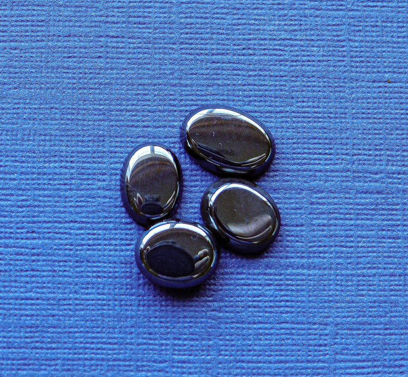 Flat top Hematite Cabochons