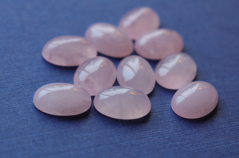 Rose Quartz Cabochons 14x10