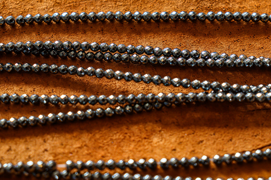 Hematite Beads 3mm faceted