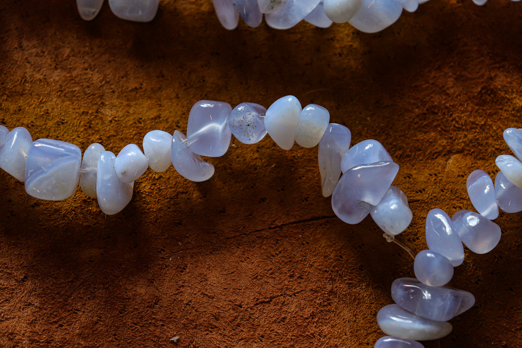 Perles d'agate bleue turque