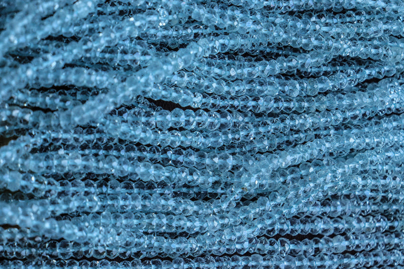 Perles aigue-marine naturelles non traitées 4mm-4.5mm