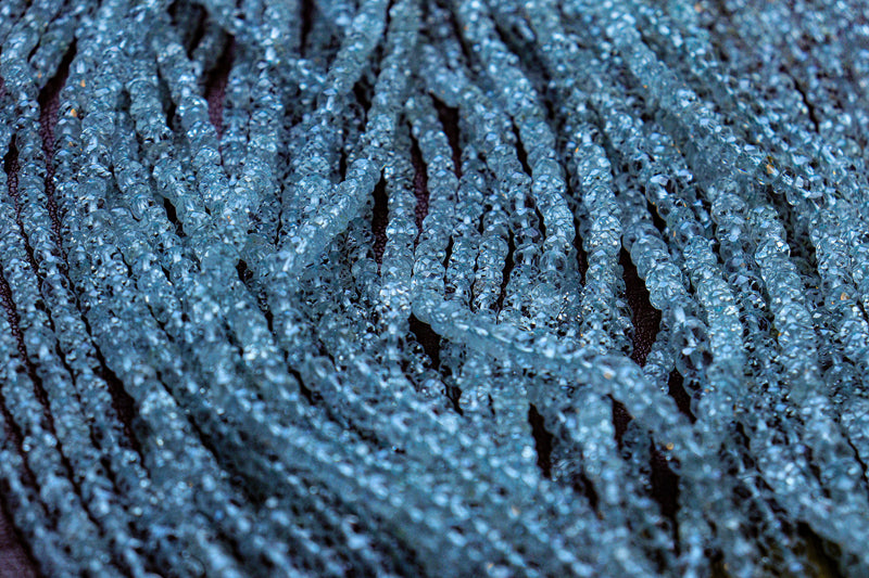 Perles aigue-marine naturelles non traitées 4mm-4.5mm