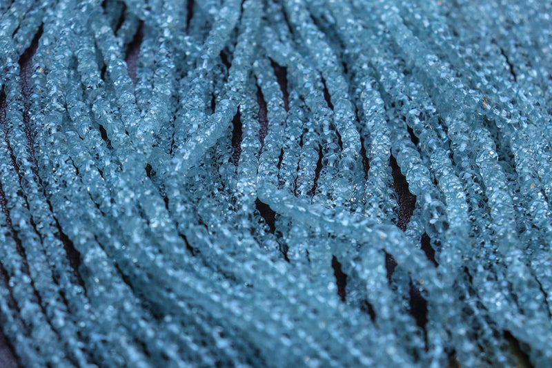 Perles aigue-marine naturelles non traitées 4mm-4.5mm