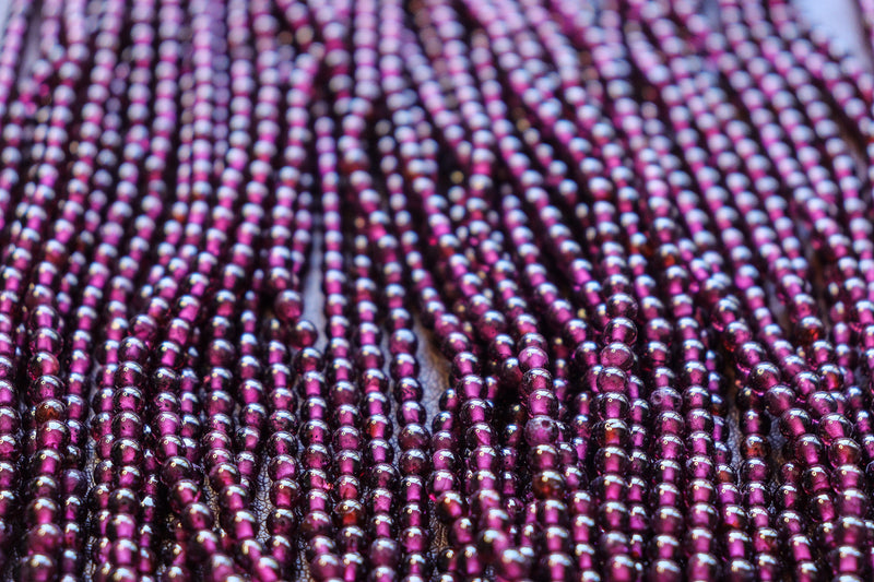 Round Garnet Beads