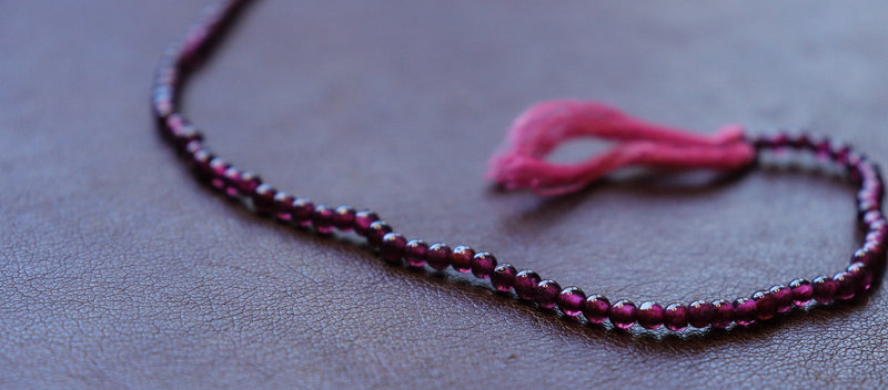 Round Garnet Beads