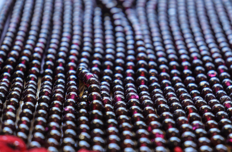 Round Garnet Beads