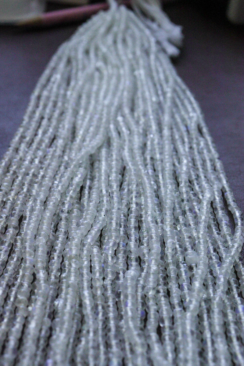 Cuentas de piedra lunar arcoíris redondas de 4,5 mm