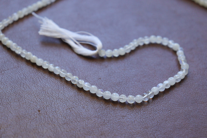 Cuentas de piedra lunar arcoíris redondas de 4,5 mm