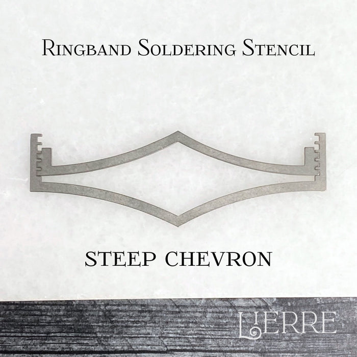 Steep Chevron Ring Band Soldering Stencils — Lion Punch Forge