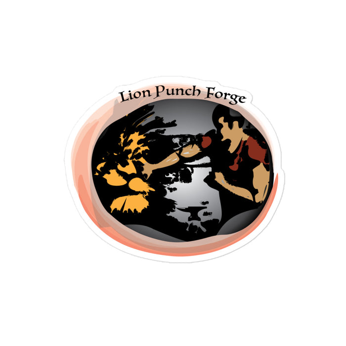 Lion Punch Sticker