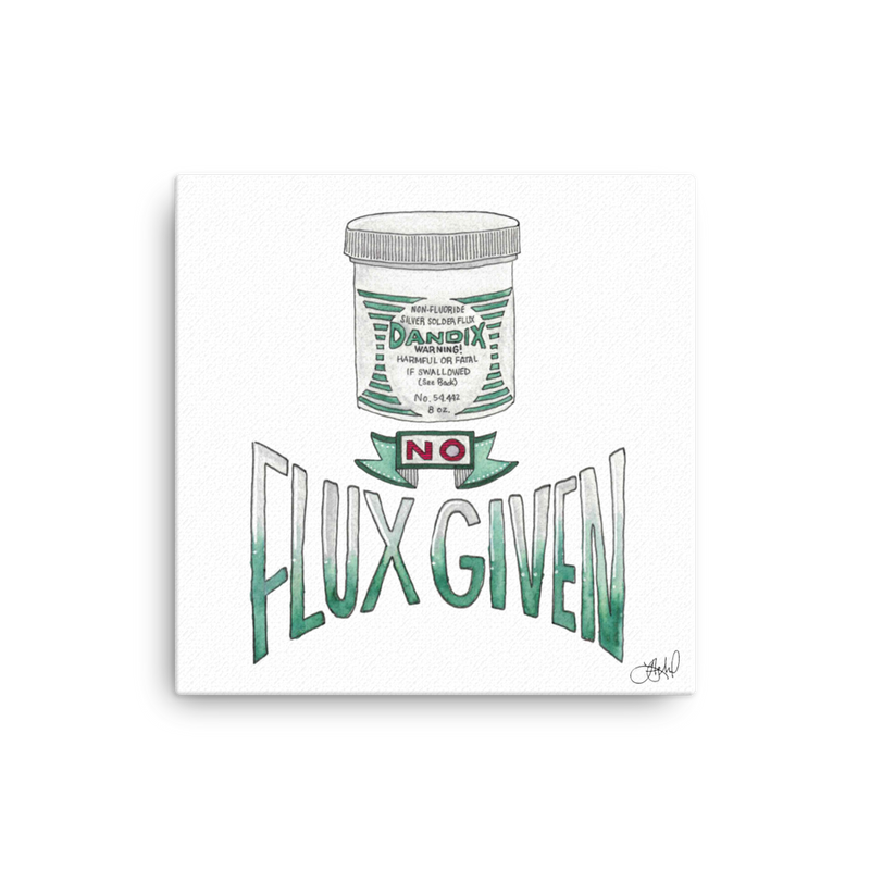 No Flux Given 12x12 Canvas